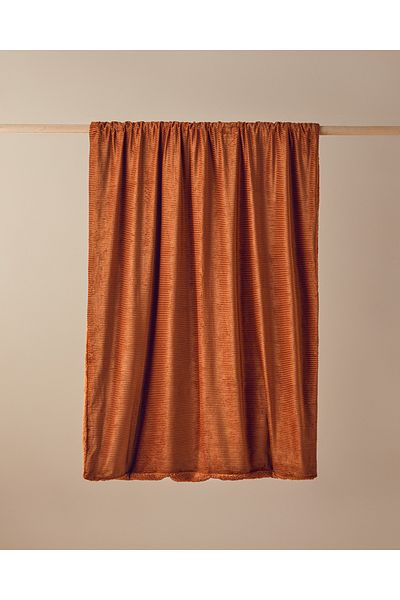 English Home Κουβέρτα Sherpa Velvet Corduroy TV - 120x160 cm Καμένο πορτοκάλι