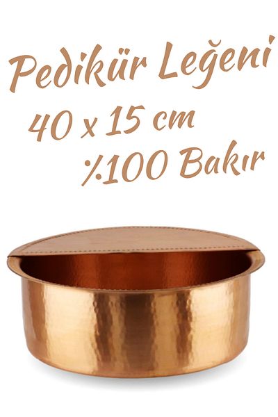 Efsoon Organics Roze Copper Pedicure Basin - 40*15 Cm, 100% Handcrafted, Heavy and High Quality