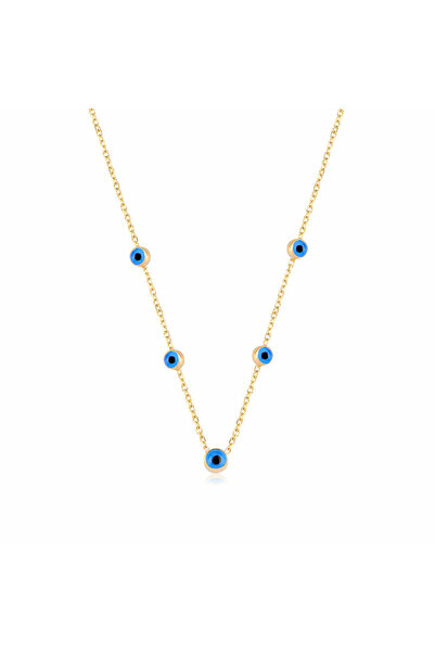Emiliano Jewellery 925 AYAR CAM TAŞ GÖZ KOLYE