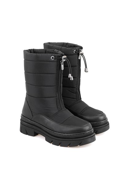 Desa Dolf Black Women's Zippered Puffer Boots