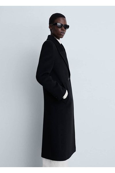 MANGO Woman Wool coat with flap