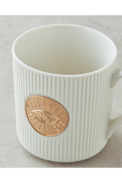 English Home Goldie Eye New Bone China Yılbaşı Kupa 370 ml Beyaz-Gold