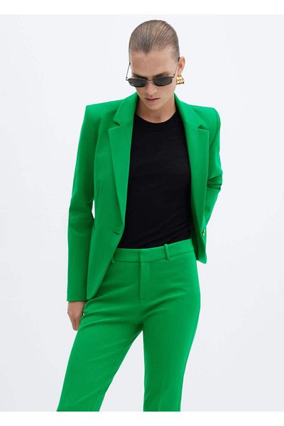 MANGO Woman Roman woven straight pants