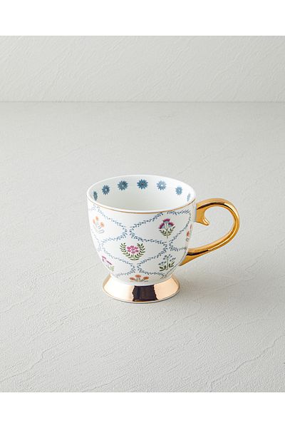 English Home Retro Spring New Bone China Mug 460 ml White - Blue