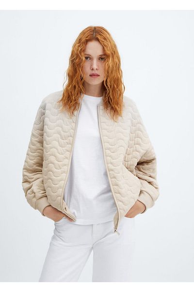 MANGO Woman Prošívaná bunda Bomber