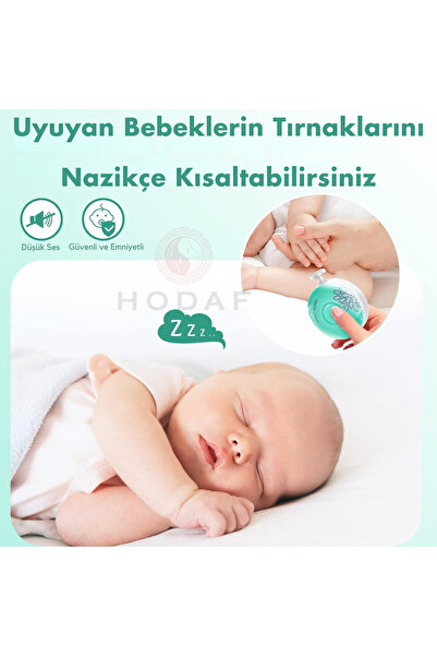 HODAF Yenidoğan Bebek Dönerli Pilli Tırnak Kesme Törpüleme Makinası Tırnak Makası Bebek Bakım