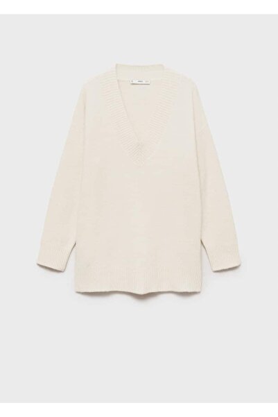 MANGO Woman Sivri yaka oversize kazak