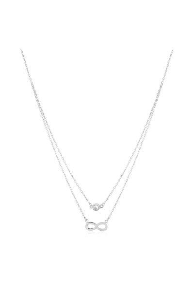 Emiliano Jewellery silver 925 ayar gumus sonsuzluk kolye