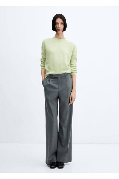 MANGO Woman Pulover din tricotaje cu gât rotund