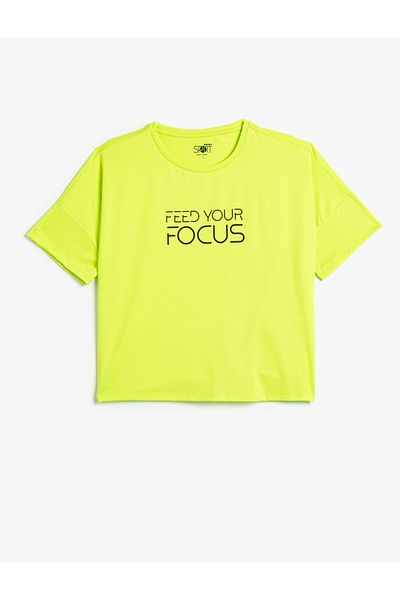 Koton Sports T-Shirt Slogan Printed Crew Neck Short Sleeve