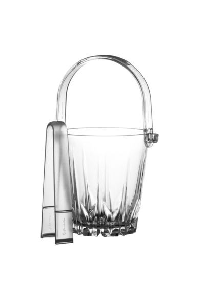 Pasabache وعاء ثلج زجاجي تركي مع ملقط