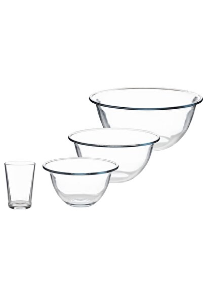 Pasabache Yogurt set and kitchen service for all uses consisting of 3 yogurt and a cup