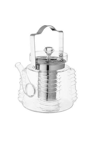 Dania Heat-resistant glass teapot with stainless steel strainer, capacity 1500 ml