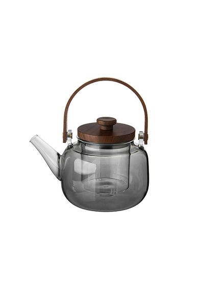 Dania Heat Resistant Glass Teapot with Beautiful Wooden Handle 1L