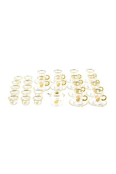 Dania 50 Piece Tea And Coffee Set Clear/Carlot Yellow 6x9cm
