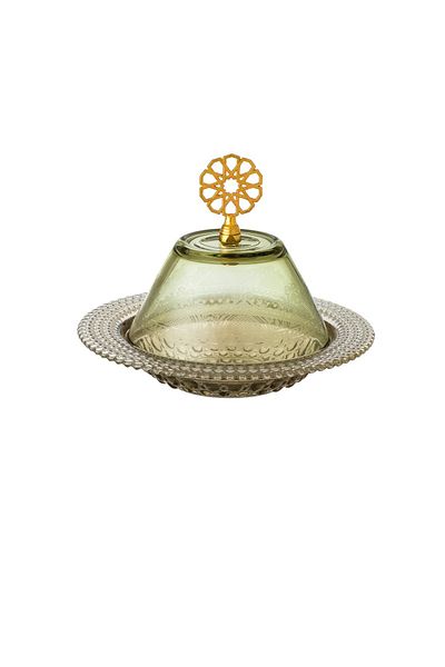 Byblos Tamreya With Lid For Serving Dates And Sweets In Glass