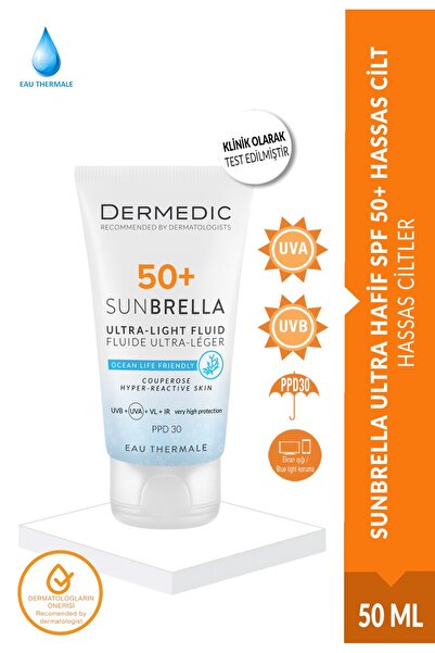 DERMEDIC SUNBRELLA ULTRA HAFİF HASSAS CİLT SPF 50+ 40ML