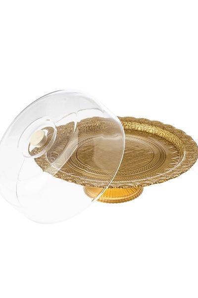 Dania Base glass cake plate with lid, size 30 cm height 10 cm