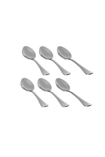 Dania طقم ملاعق حلوى من الفولاذ المقاوم للصدأ مكون من 6 قطع
