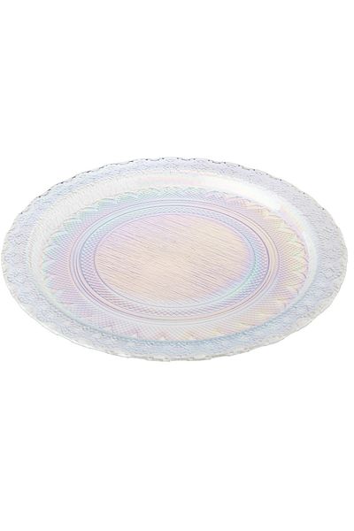 Byblos Glass Serving Dish For Sweets Chocolate And Fruits Multi-Use Size 32Cm depth 3 m
