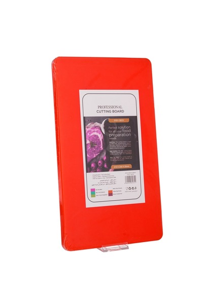 Dania لوح تقطيع من البولي إيثيلين غير الماص باللون الأحمر، مقاس 41*23*2 سم
