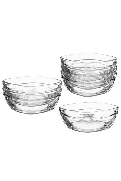 Dania Yogurt set of 6 clear glass beads