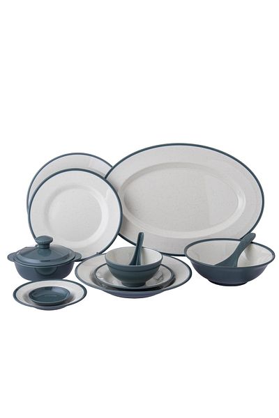 cc bin shihon 57-Piece Dinner Set Made of High Quality Melamine, Safe in Dishwasher and Microwave
