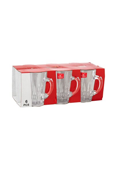 Blinkmax 6-piece tea cup set made of clear glass