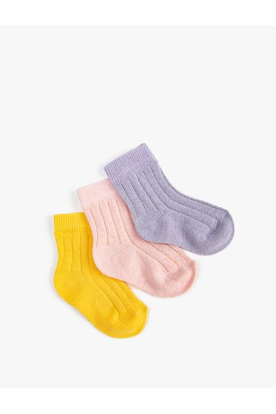 Koton Set de 3 șosete multicolore din amestec de bumbac