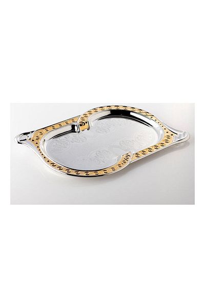 Dania Single Tray Silver/Gold 36x25x2cm