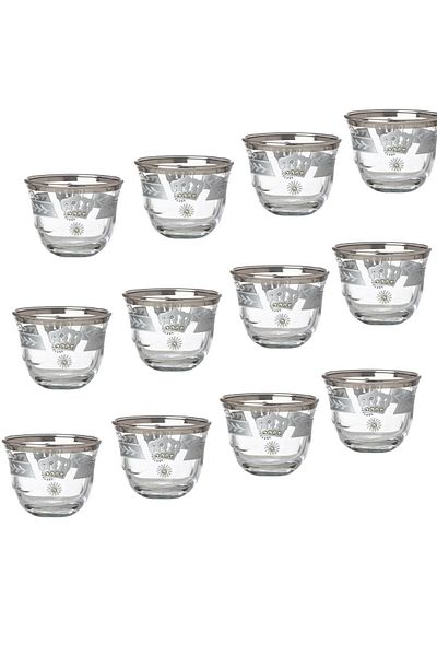 Dania A set of 12 Turkish-made Arabic coffee cups with elegant and unique designs