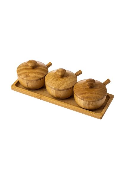 Dania 7-Piece Spice Box Set Brown 25 x 9 x 2cm