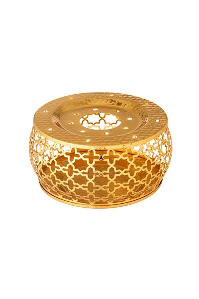 Dania Dallah base and tea pot, gold metal