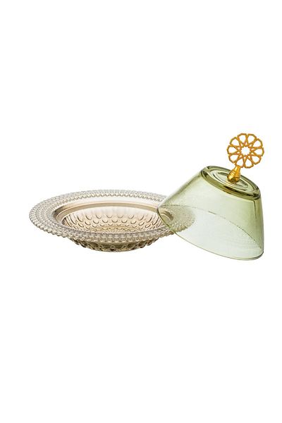 Byblos Tamreya With Lid For Serving Dates And Sweets In Glass