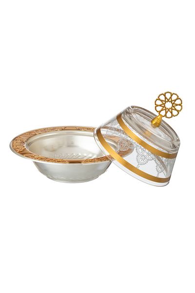 Byblos Tamreya With Date Cover And Sweets Made Of Glass And Turkish Manufacture