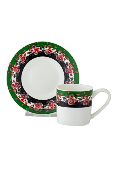 Dania A set of white porcelain Turkish coffee cups