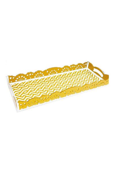 Dania Rectangle Tray Gold 60x25x6cm