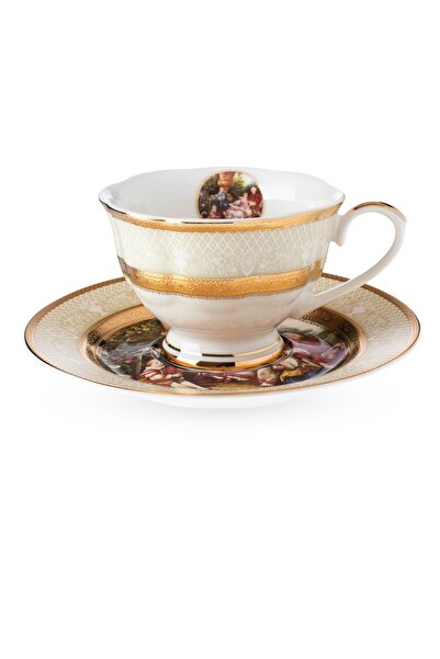 Dania طقم فنجان شاي مع صحن حريم السلطان