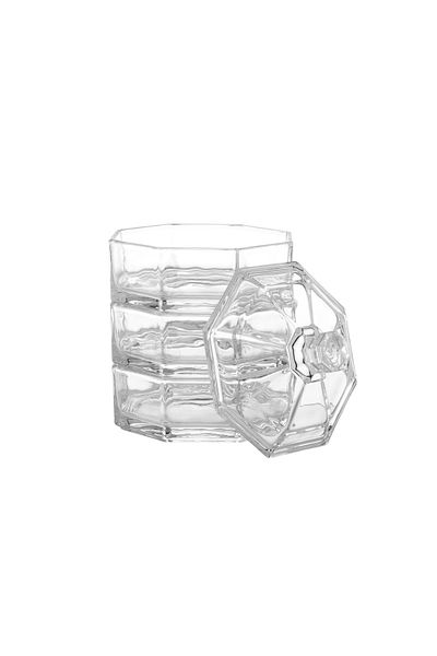 Dania A three-tier box of sweets and nuts made of clear glass and multi-use