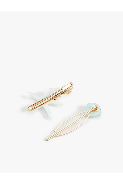 Koton Set of 2 Hair Clips with Seashell Detail