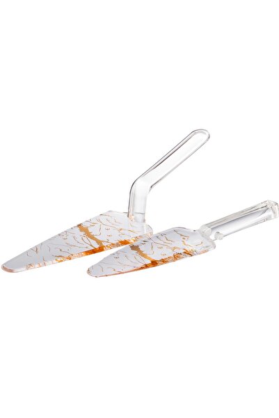 Dania طقم كيك اكريليك مكون من قطعتين، مغرفة وسهلة الاستخدام