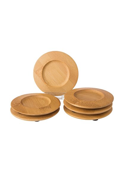 Dania طقم فنجان شاي خشبي مكون من 6 قطع