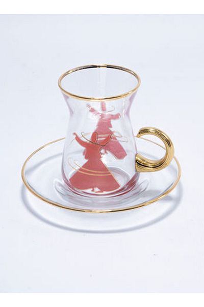 Dania 12-Piece Tea Set Gold 6x9cm