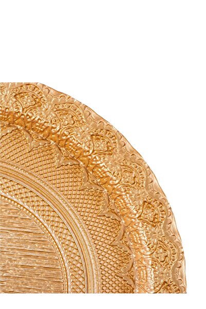 Byblos Glass Serving Dish For Sweets Chocolate And Fruits Multi-Use Size 32Cm Depth 3 Cm