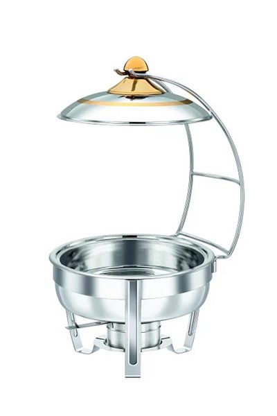 SAFA Food heater made of high-quality stainless steel, made in India, with golden decor
