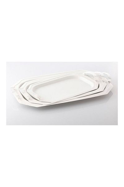 Dania 3-Piece Tray Set White 50x33x2cm