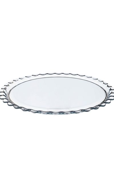 Pasabache Round Turkish glass serving dish for sweets and fruits