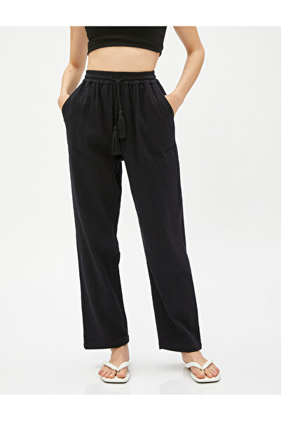 Koton Rahat Pantolon Cepli Beli Bağlamalı