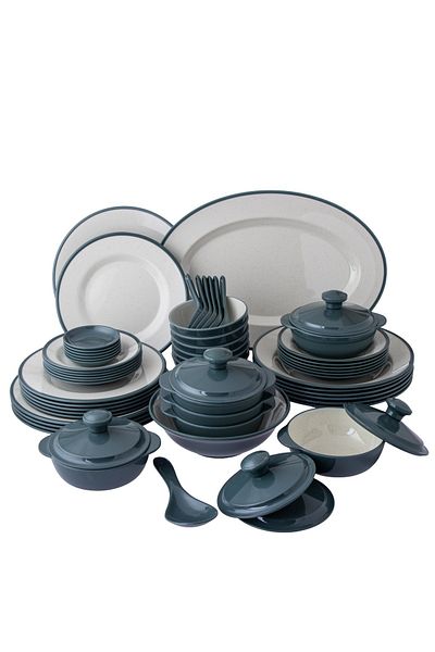 cc bin shihon 57-Piece Dinner Set Made of High Quality Melamine, Safe in Dishwasher and Microwave