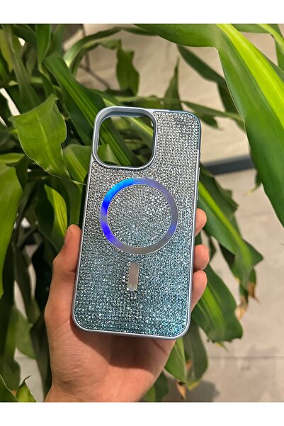 corcishop İphone 13/14 Uyumlu Parlak Magsafe Özellikli Pırlanta Taşlı Elmas I...